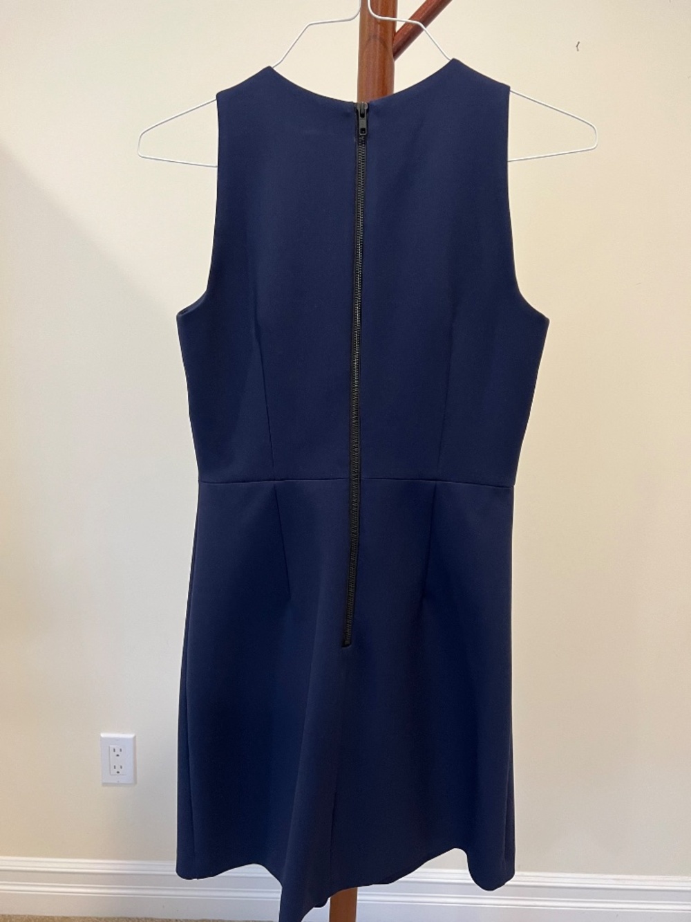 Milly Navy Sleeveless Cutout Tailored Mini Dress Size 8 - Picture 6 of 6